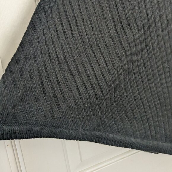 MICHAEL Michael Kors Women's Wide-Rib Button Turtleneck Poncho Black NWT - Picture 5 of 13